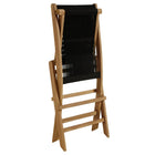 Modway Vienna Outdoor Patio Teak and Rope Folding Chairs Set of 4
