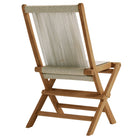 Modway Vienna Outdoor Patio Teak and Rope Folding Chairs Set of 4