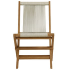 Modway Vienna Outdoor Patio Teak and Rope Folding Chairs Set of 4