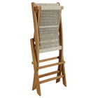 Modway Vienna Outdoor Patio Teak and Rope Folding Chairs Set of 4
