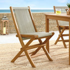 Modway Vienna Outdoor Patio Teak and Rope Folding Chairs Set of 4