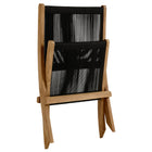 Modway Vienna Outdoor Patio Teak and Rope Folding Accent Lounge Chair