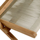 Modway Vienna Outdoor Patio Teak and Rope Folding Accent Lounge Chair