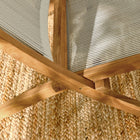 Modway Vienna Outdoor Patio Teak and Rope Folding Accent Lounge Chair