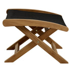 Modway Vienna 2-Piece Outdoor Patio Teak and Rope Folding Accent Lounge Chair and Ottoman Set