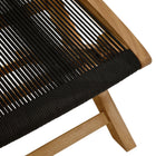 Modway Vienna Outdoor Patio Teak and Rope Folding Ottoman