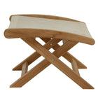 Modway Vienna Outdoor Patio Teak and Rope Folding Ottoman