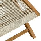 Modway Vienna Outdoor Patio Teak and Rope Folding Ottoman