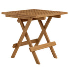 Modway Vienna 3-Piece Outdoor Patio Teak and Rope Folding Lounge Chairs and Side Table