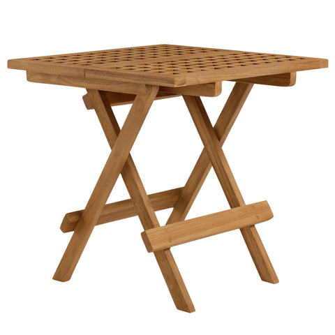 Modway Vienna Outdoor Patio Teak Wood Side Table  