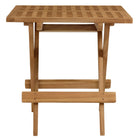 Modway Vienna 3-Piece Outdoor Patio Teak and Rope Folding Lounge Chairs and Side Table