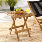 Modway Vienna Outdoor Patio Teak Wood Side Table