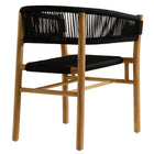 Modway Vienna Outdoor Patio Teak and Rope Curved-Back Dining Armchairs Set of 2