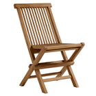 Modway Vienna 5-Piece Outdoor Patio Teak Wood Dining Set with Folding Chairs