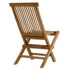 Modway Vienna Outdoor Patio Teak Wood Folding Dining Chairs Set of 4
