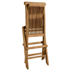 Modway Vienna Outdoor Patio Teak Wood Folding Dining Chairs Set of 4