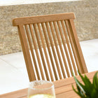 Modway Vienna Outdoor Patio Teak Wood Folding Dining Chairs Set of 4