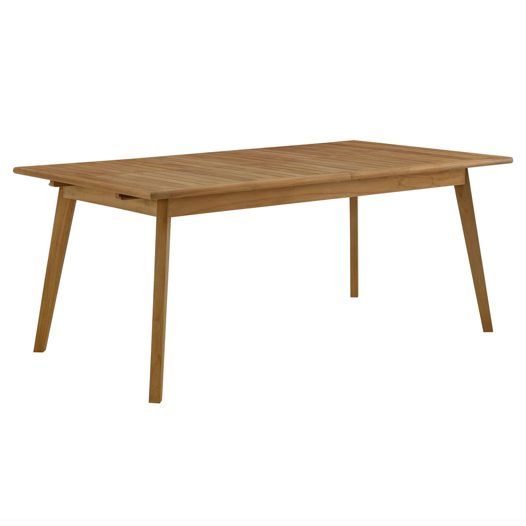 Modway Vienna Outdoor Patio Teak Wood Extendable Dining Table  