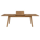 Modway Vienna Outdoor Patio Teak Wood Extendable Dining Table