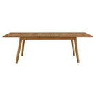 Modway Vienna Outdoor Patio Teak Wood Extendable Dining Table