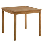 Modway Vienna 34" Square Outdoor Patio Teak Wood Dining Table  