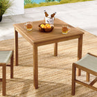 Modway Vienna 34" Square Outdoor Patio Teak Wood Dining Table