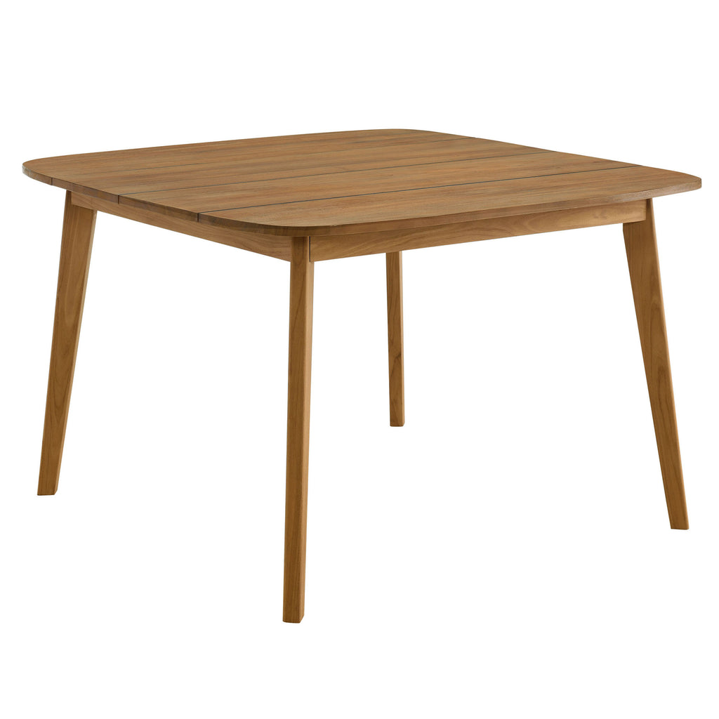 Modway Vienna 46" Square Outdoor Patio Teak Wood Dining Table  