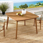 Modway Vienna 46" Square Outdoor Patio Teak Wood Dining Table