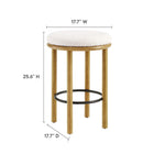 Modway Fable Boucle Fabric Counter Stools Set of 2