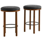 Modway Fable Boucle Fabric Counter Stools Set of 2  