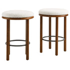 Modway Fable Boucle Fabric Counter Stools Set of 2  