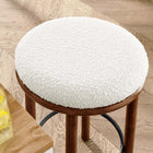 Modway Fable Boucle Fabric Counter Stools Set of 2