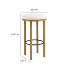Modway Fable Boucle Fabric Bar Stools Set of 2
