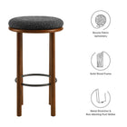 Modway Fable Boucle Fabric Bar Stools Set of 2