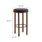 Modway Fable Boucle Fabric Bar Stools Set of 2