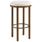 Modway Fable Boucle Fabric Bar Stools Set of 2