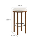 Modway Fable Boucle Fabric Bar Stools Set of 2