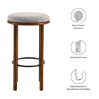 Modway Fable Boucle Fabric Bar Stools Set of 2
