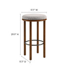 Modway Fable Boucle Fabric Bar Stools Set of 2