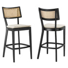Modway Caledonia Wood Bar Stools Set of 2  