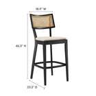 Modway Caledonia Wood Bar Stools Set of 2
