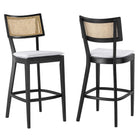 Modway Caledonia Wood Bar Stools Set of 2  