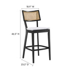 Modway Caledonia Wood Bar Stools Set of 2