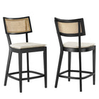 Modway Caledonia Wood Counter Stools Set of 2  