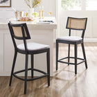 Modway Caledonia Wood Counter Stools Set of 2