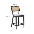 Modway Caledonia Wood Counter Stools Set of 2