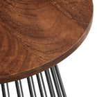 Modway Valeo Round Wood and Metal Side Table