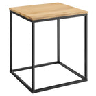 Modway Zora Square Wood and Metal Side Table  