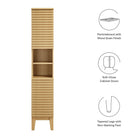 Modway Render Tall Narrow Bathroom Storage Cabinet