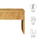 Modway Hudson 1-Drawer Burl Wood Nightstand